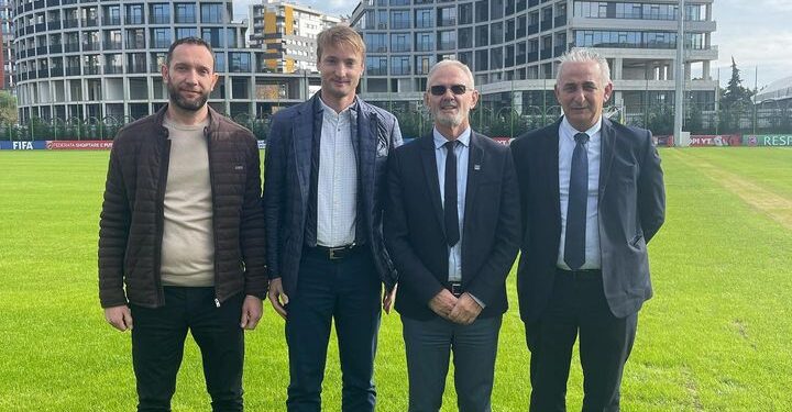 Inspektimi i EUSA për Kampionatin Europian të Futbollit Universitar në Tiranë.