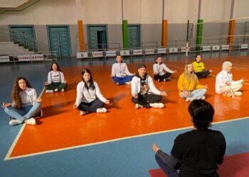 👏 Në seancën e sotme të Yogas dhe relaksimit të thellë motivacional, me vulnetarët e FSHSU dhe specialistin e Yogas Dorian Zazo.🧘‍♀️